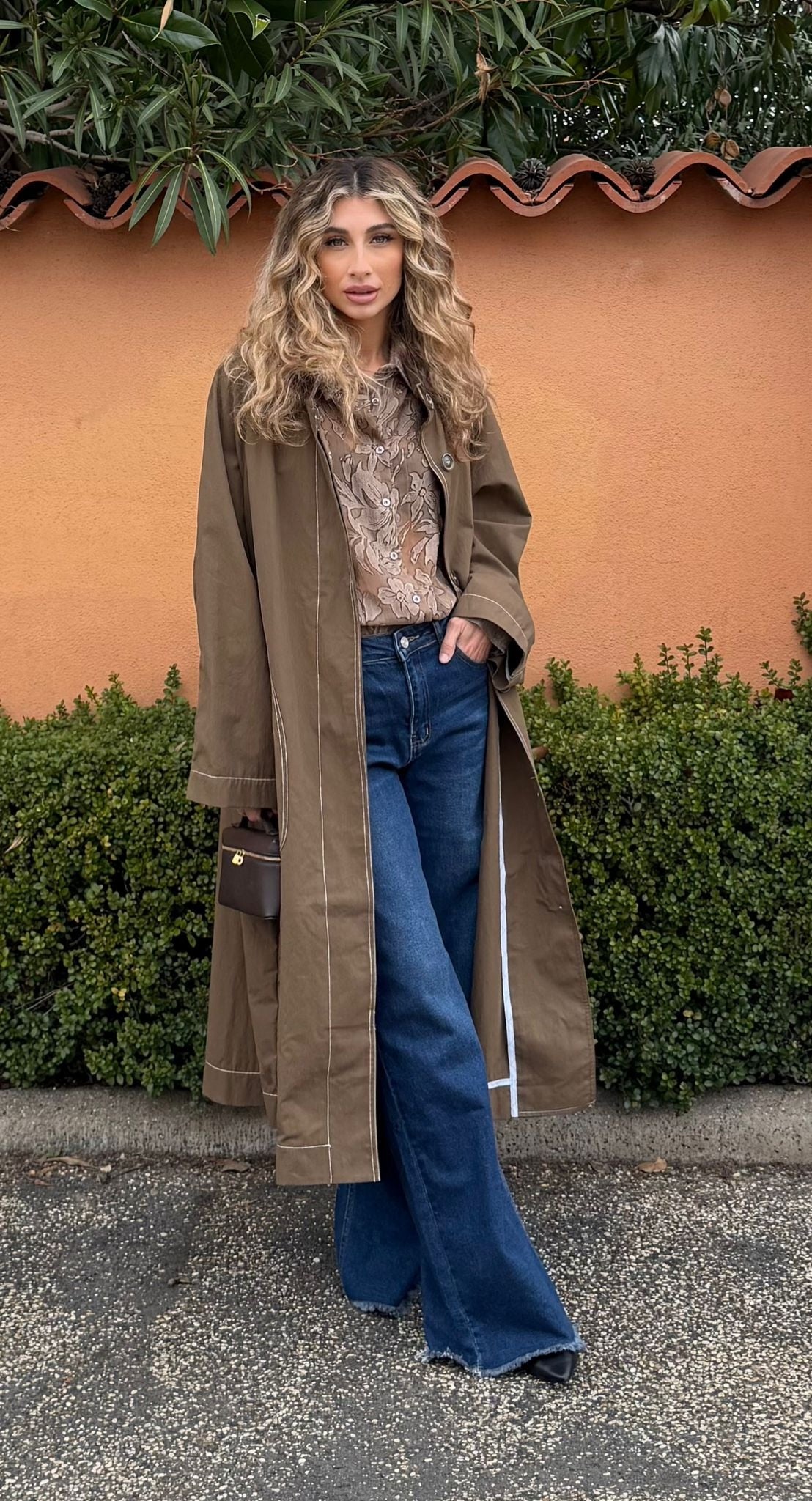 Jeans stright leg sfrangiato