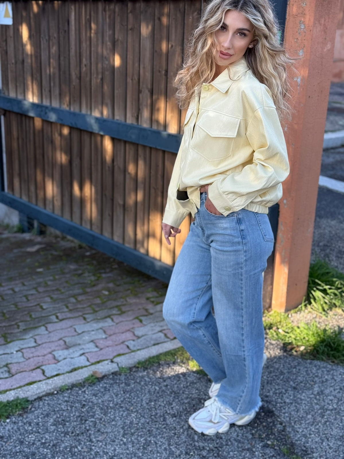Giacca in eco pelle