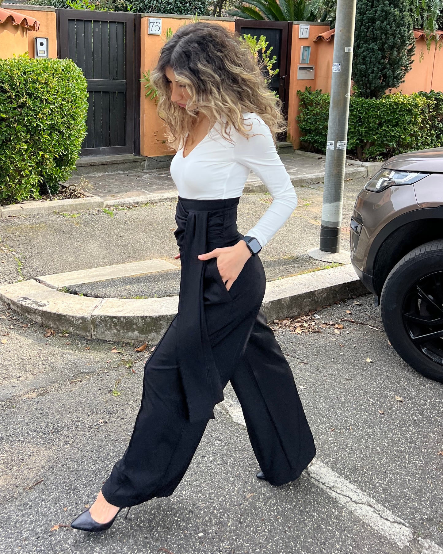 Pantalone palazzo vita alta