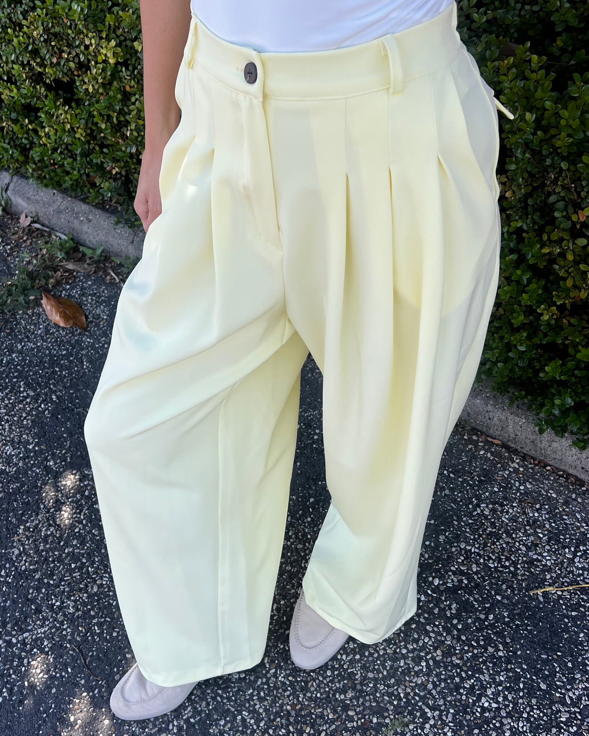 Pantalone palazzo con pences