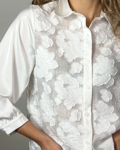 Camicia sartoriale ricamata