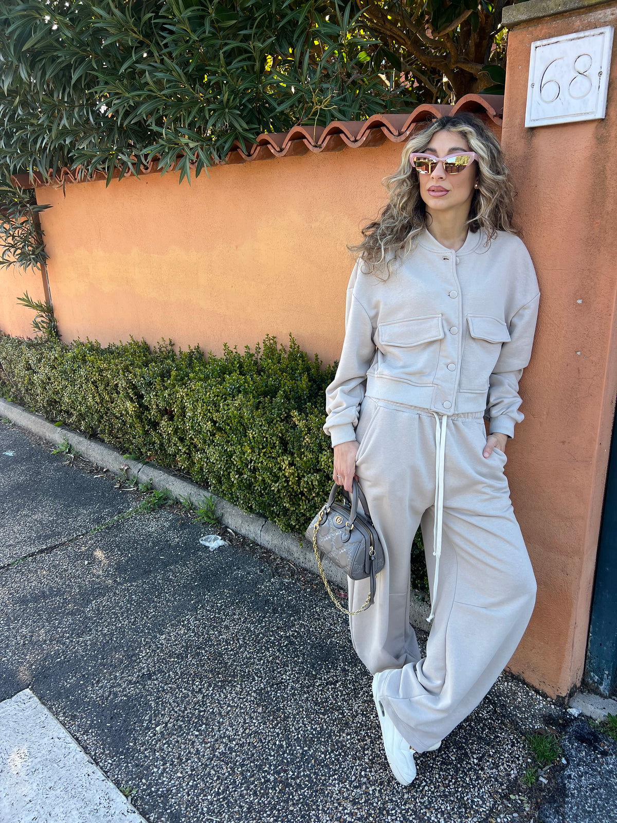 Tuta in cotone garzato