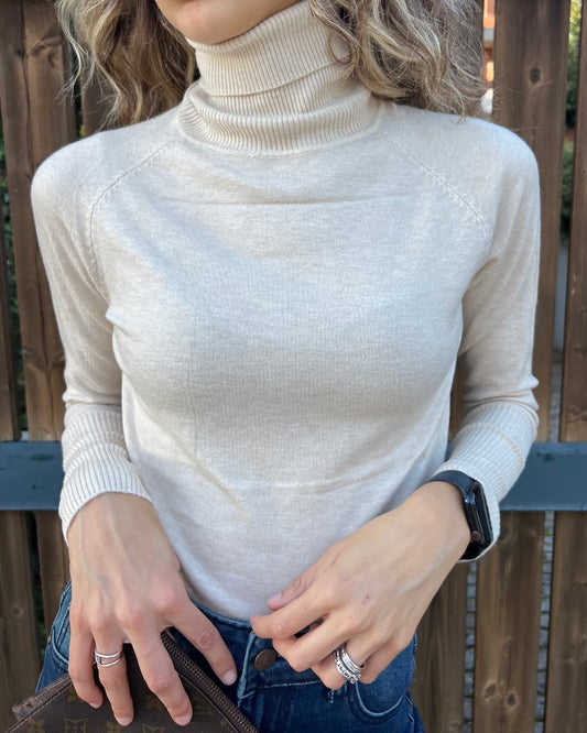 Maglia basic collo alto
