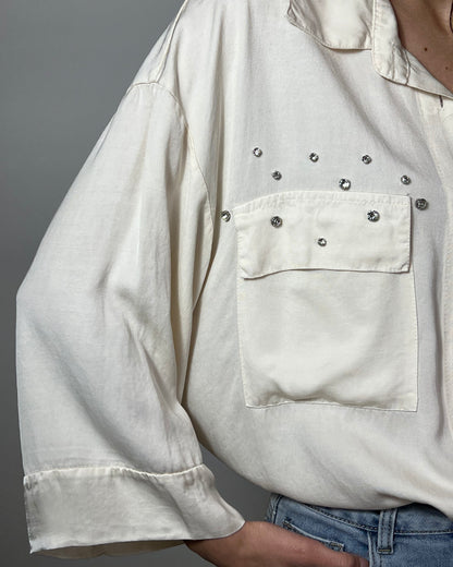 Camicia in viscosa e raso