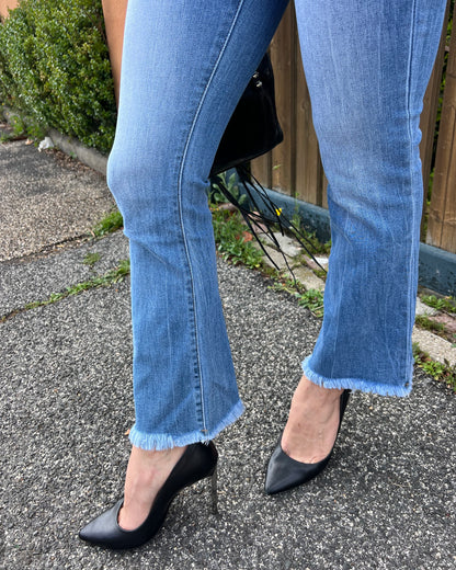Jeans trombetta sfrangiato