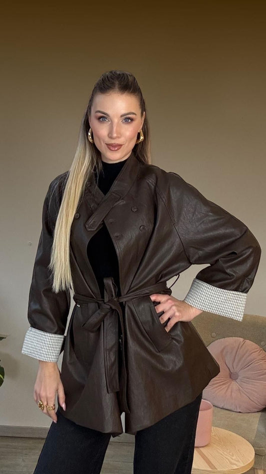 Giacca in eco pelle
