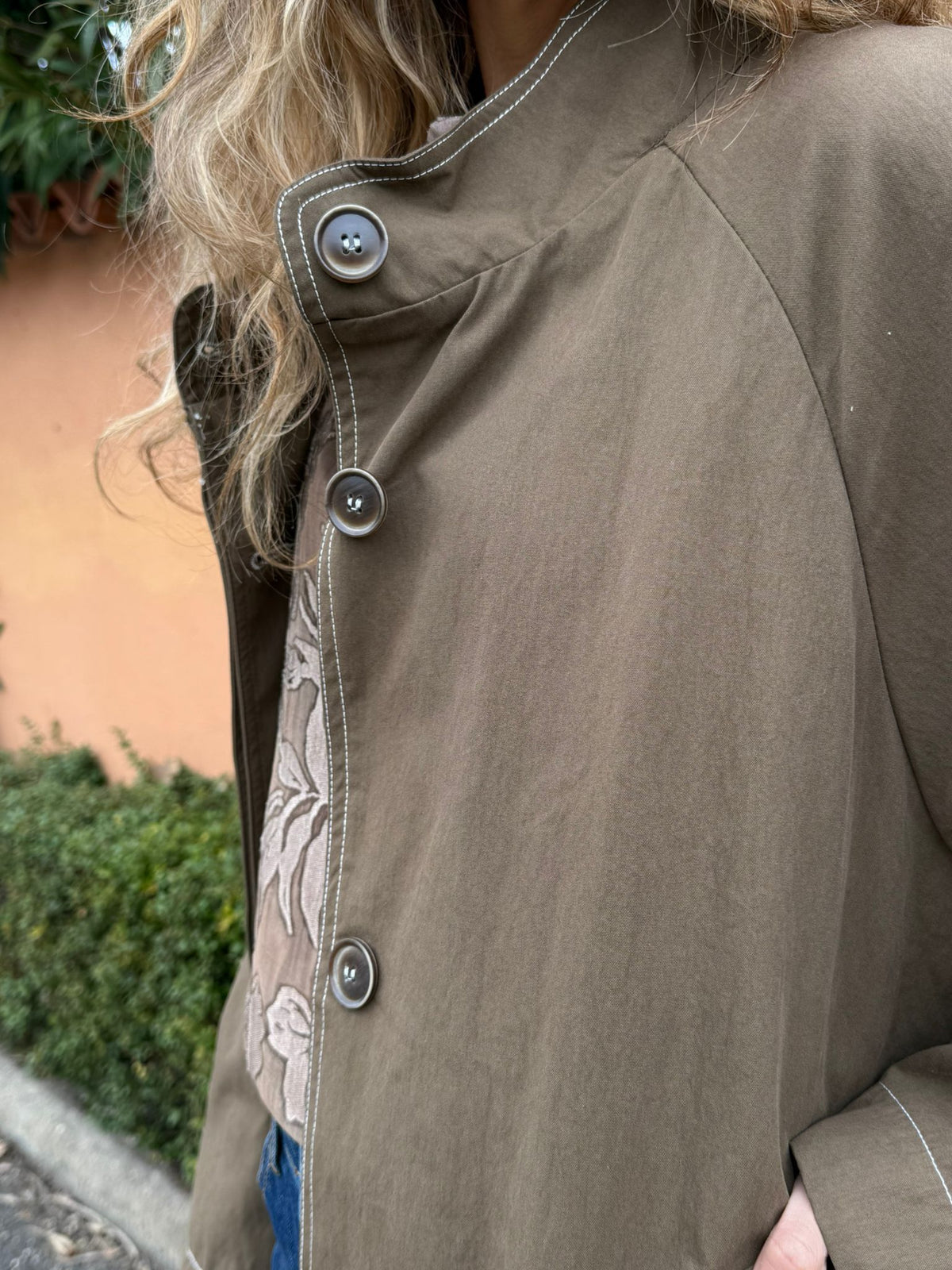 Trench sfoderato in cotone