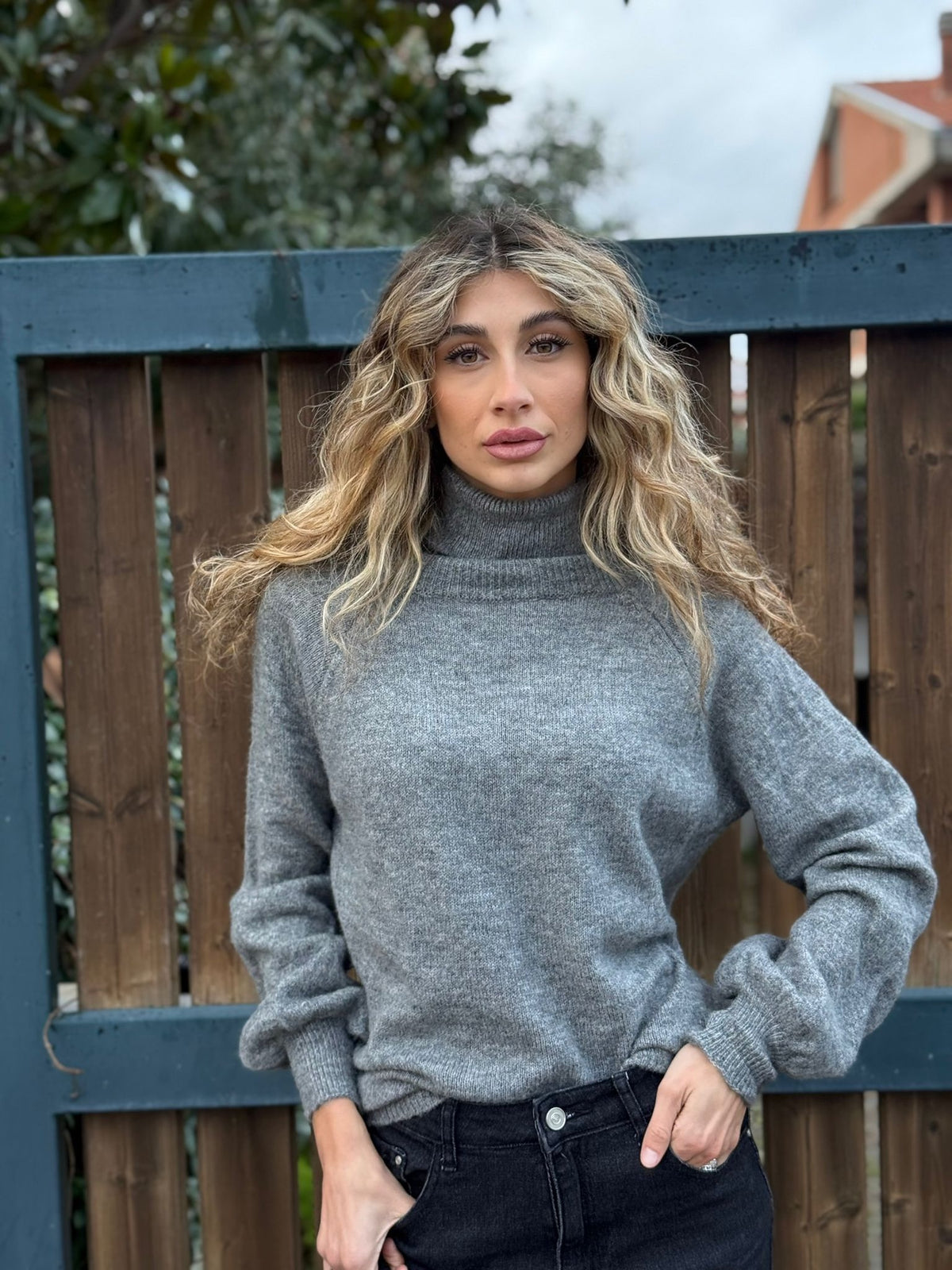 Maglia in misto alpaca e lana