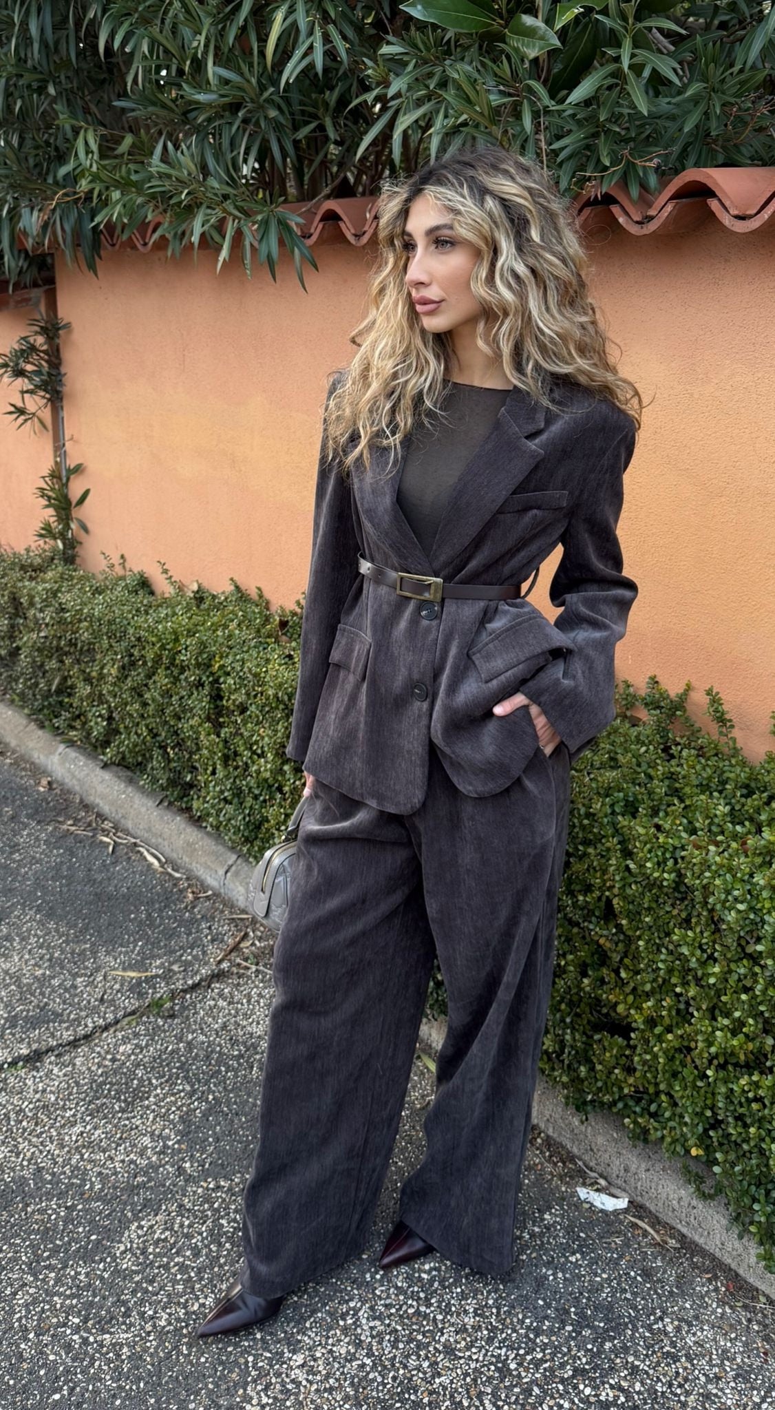 Giacca blazer con spalline