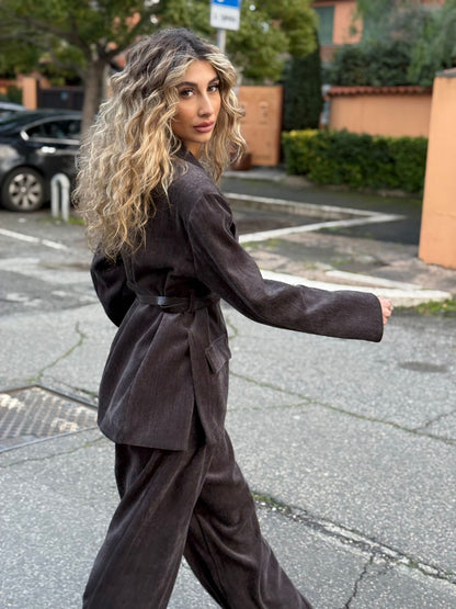 Giacca blazer con spalline
