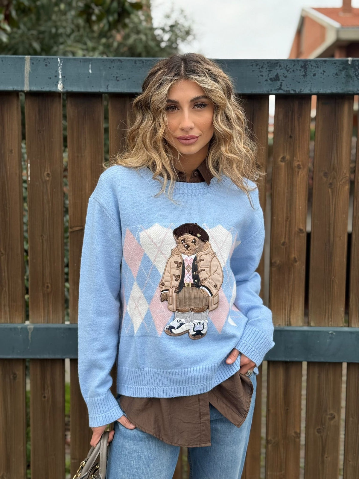 Maglia in viscosa e lana