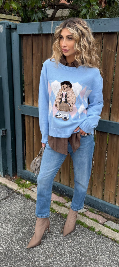Maglia in viscosa e lana