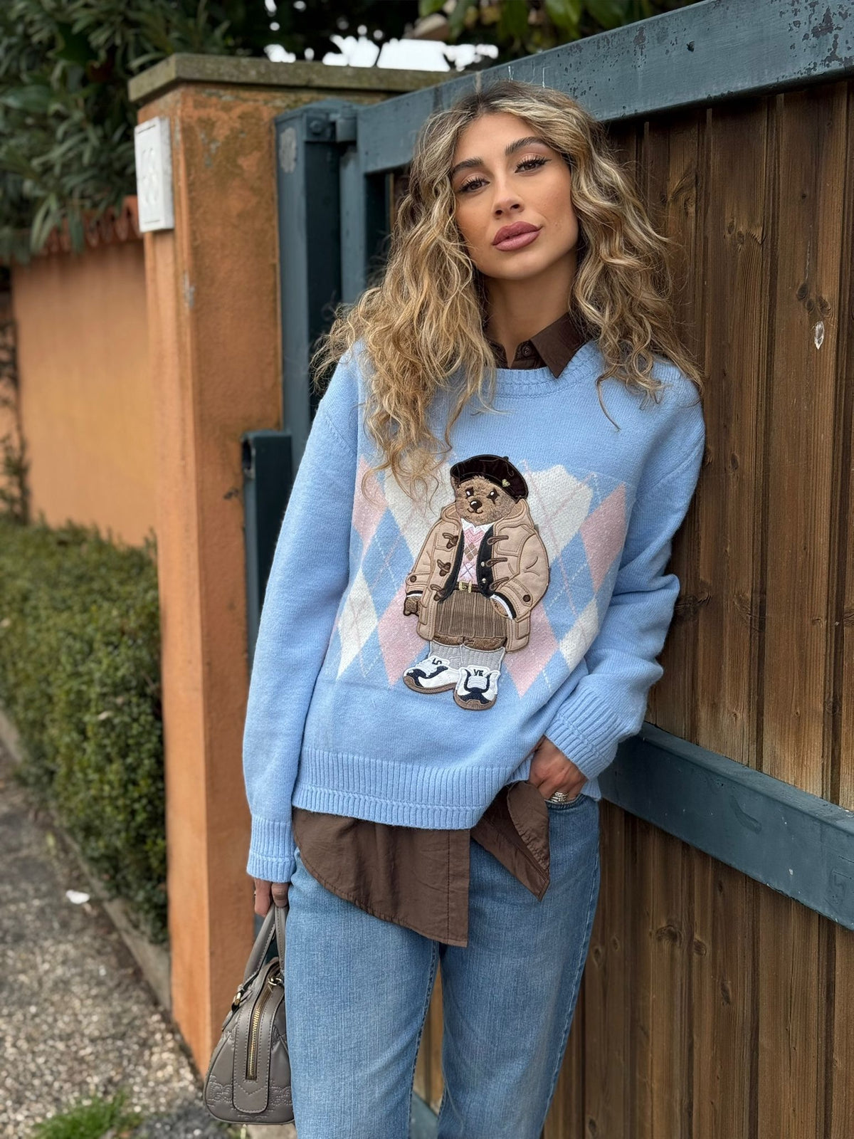 Maglia in viscosa e lana