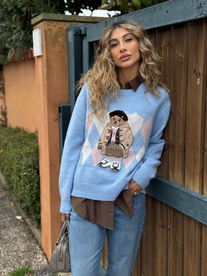Maglia in viscosa e lana