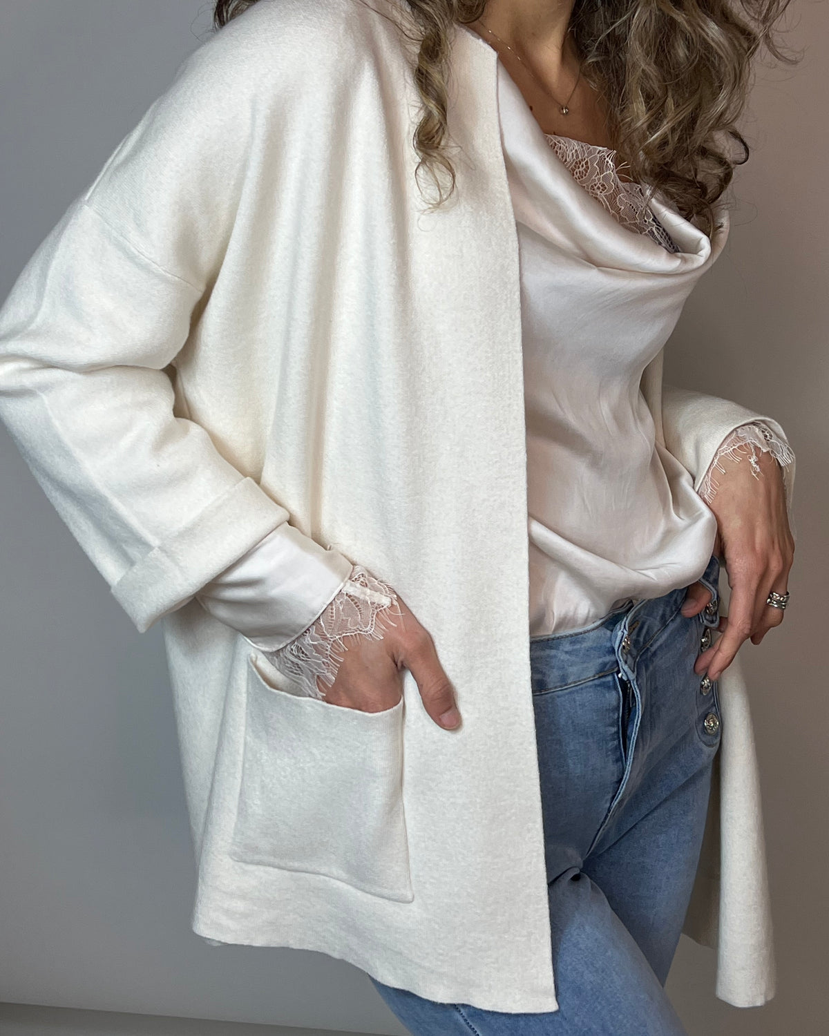 Cardigan in viscosa