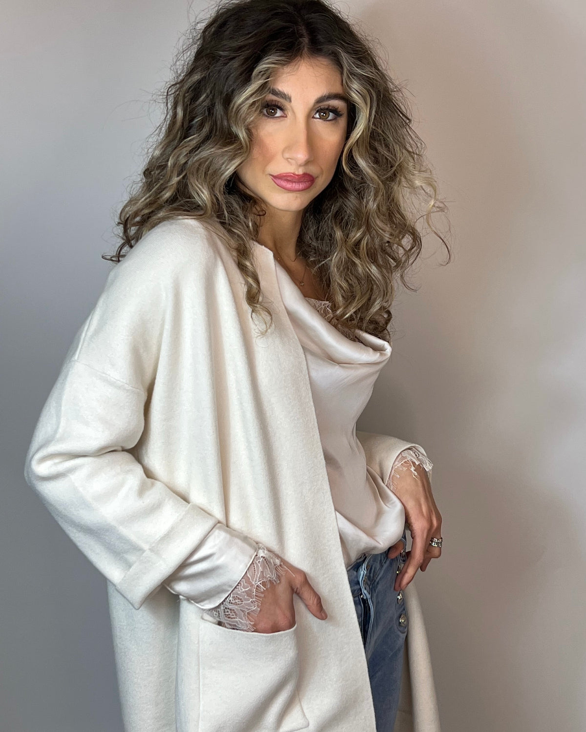 Cardigan in viscosa