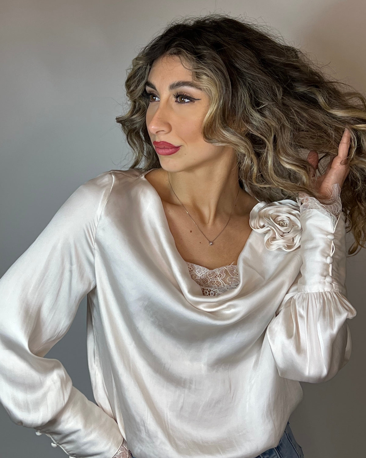Blusa in raso
