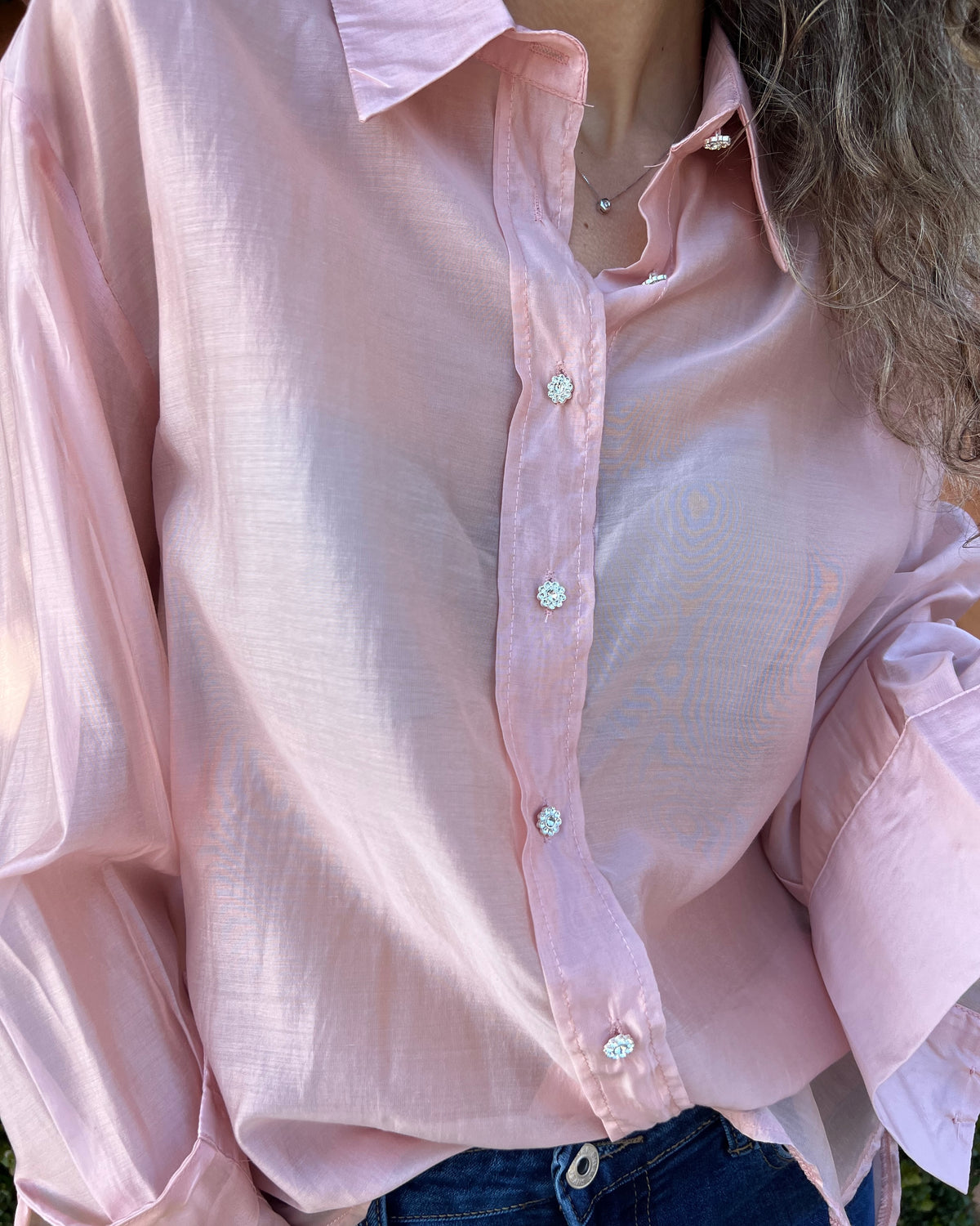 Camicia in misto seta