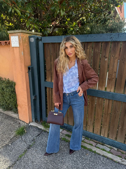 Giacca blazer in suede