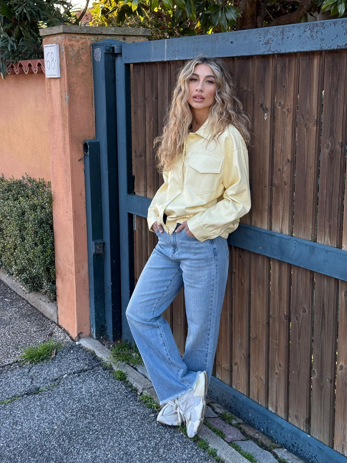Giacca in eco pelle