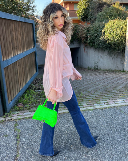 Camicia in misto seta