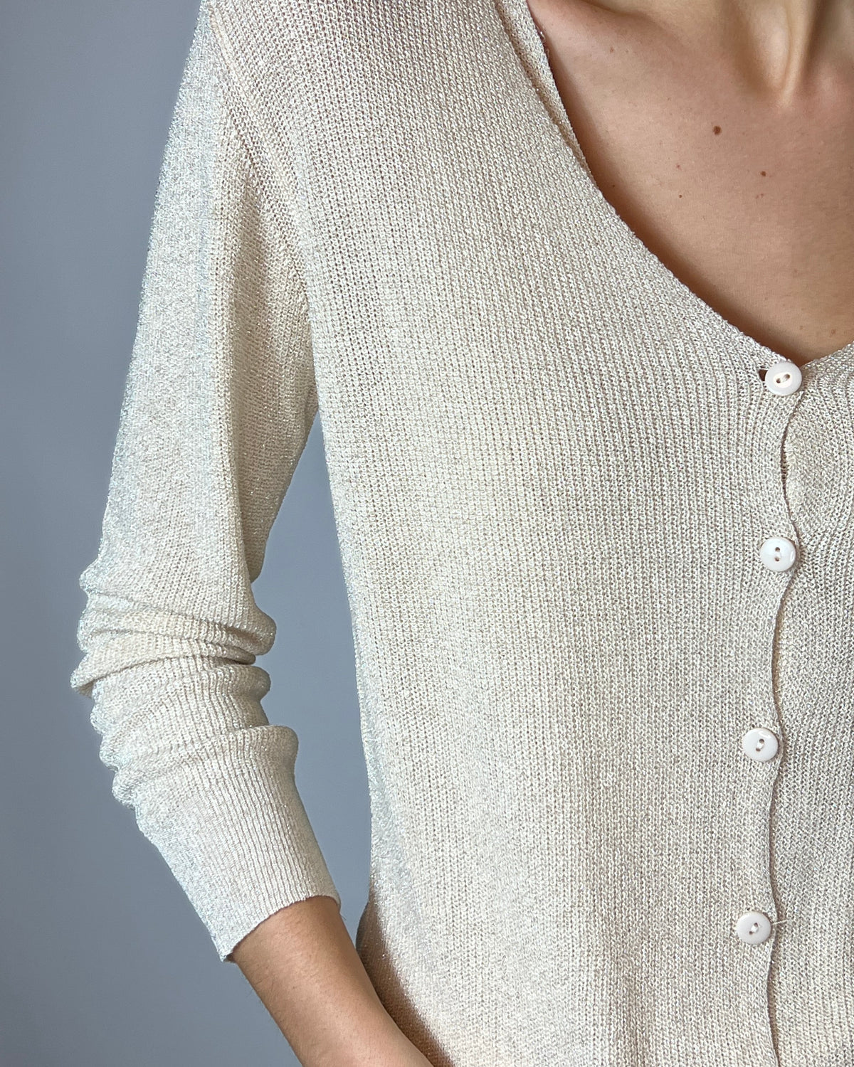 Giacchino in filo cotone lurex