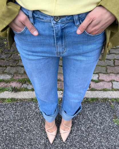 Jeans con risvolto
