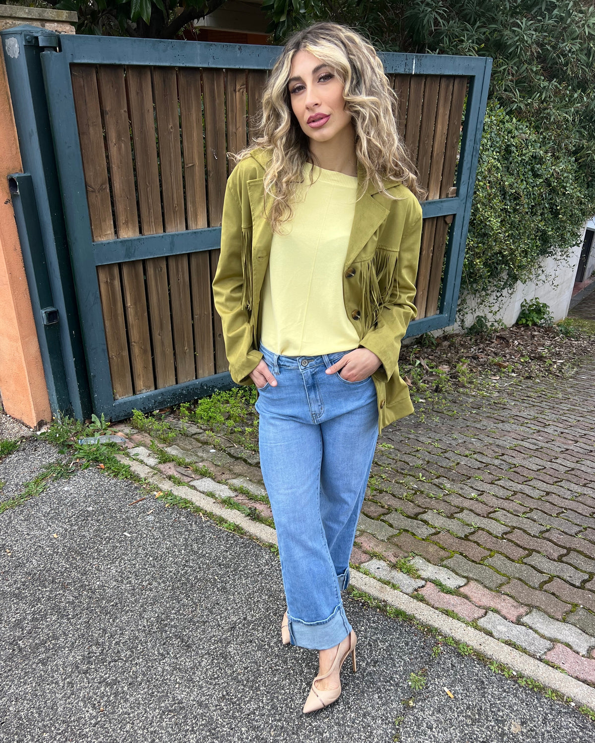 Giacca in eco renna