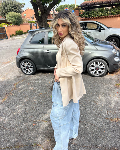 Giacca blazer con spallina