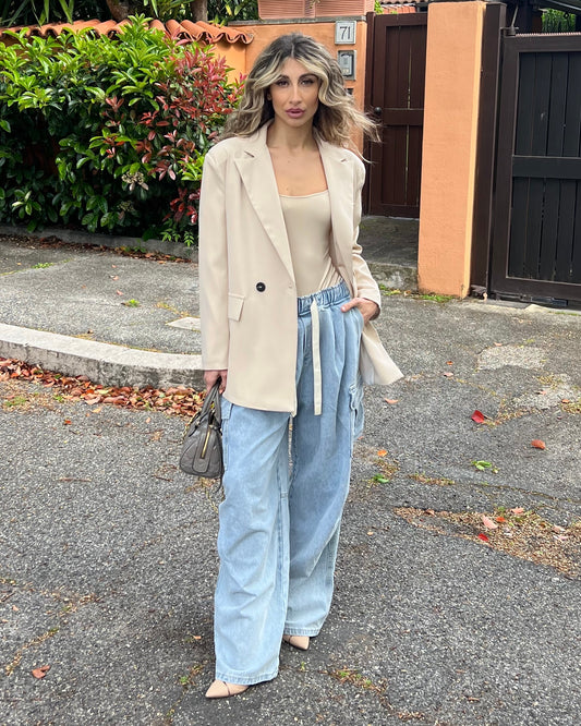 Giacca blazer con spallina