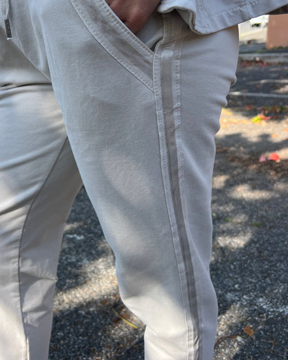 Pantalone tuta in cotone garzato