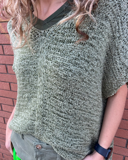 Maglia in filo a maglia larga
