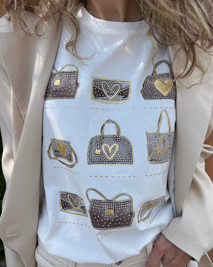 T shirt in viscosa
