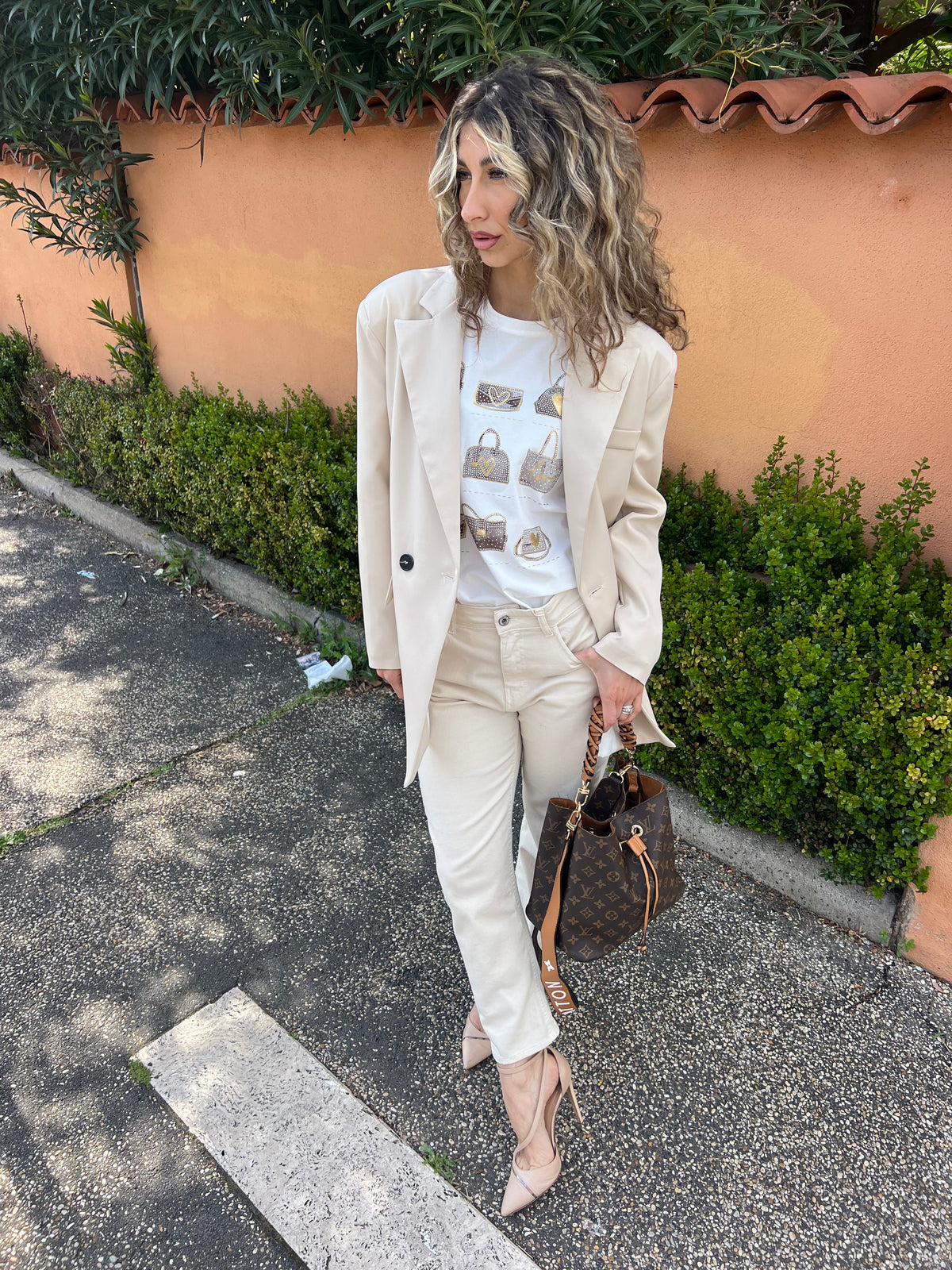 T shirt in viscosa
