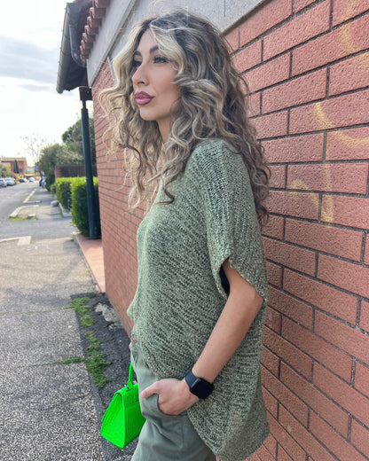 Maglia in filo a maglia larga