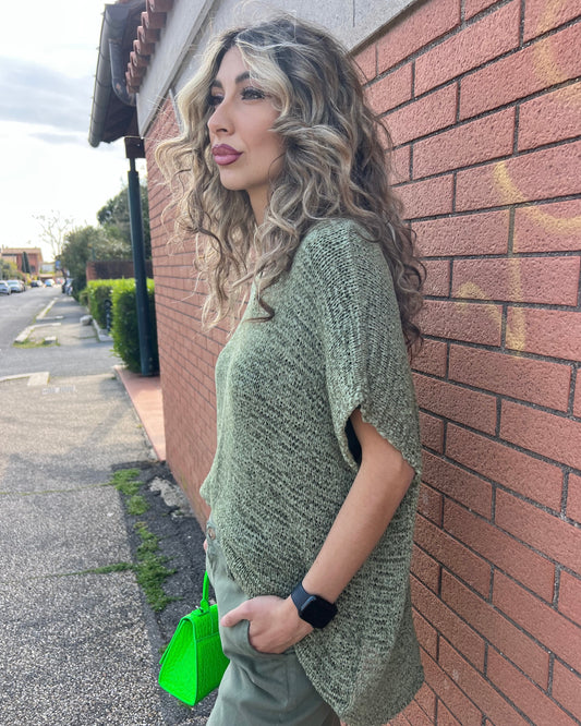Maglia in filo a maglia larga