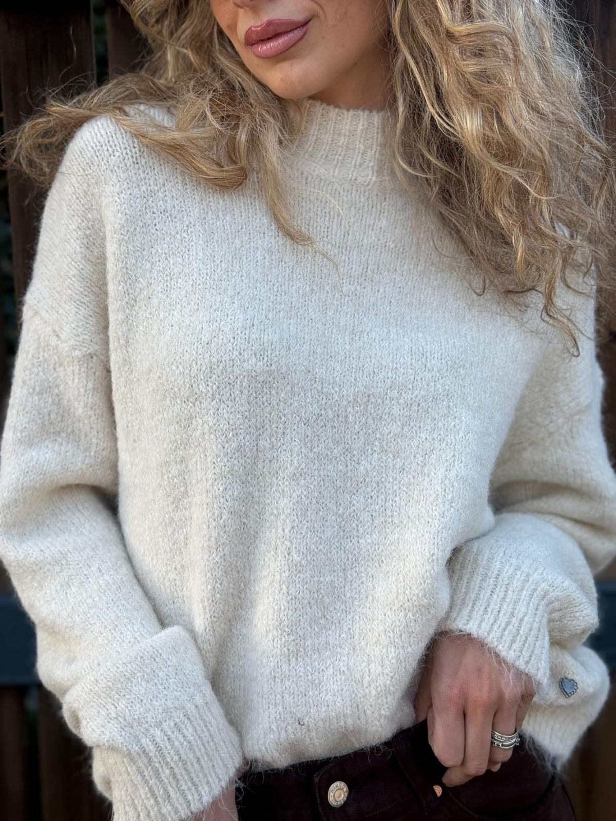 Maglia in viscosa e lana